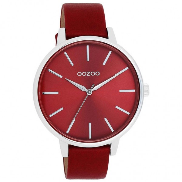 OOZOO Timepieces C11299 Red Leather Strap