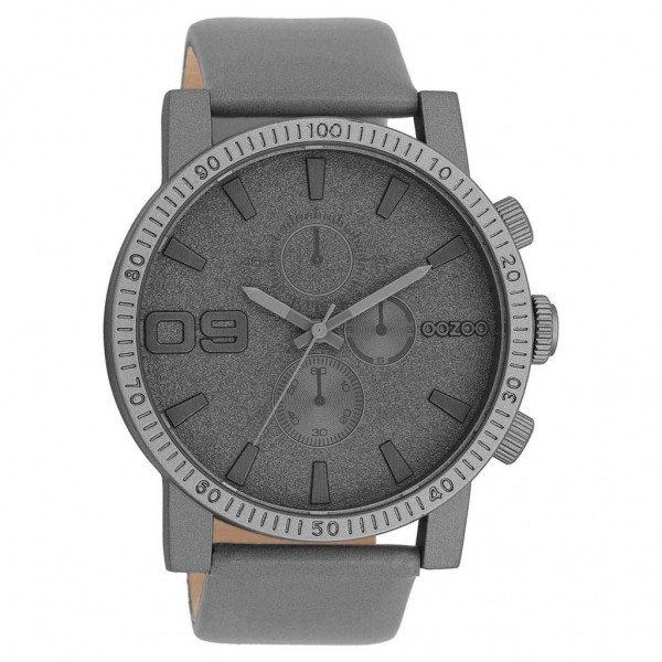OOZOO Timepieces C11312 Grey Leather Strap