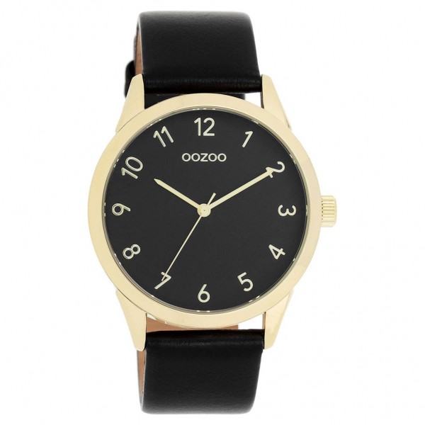 OOZOO Timepieces C11329 Black Leather Strap