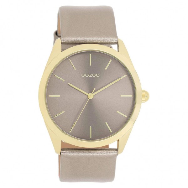 OOZOO Timepieces C11333 Beige Leather Strap