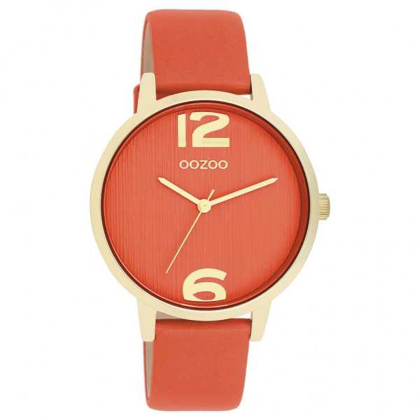 OOZOO Timepieces C11341 Orange Leather Strap