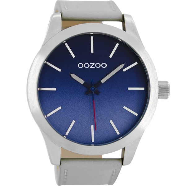 OOZOO Timepieces C8555 Grey Leather Strap