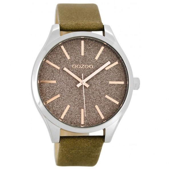 OOZOO Τimepieces C8623 Brown Leather Strap