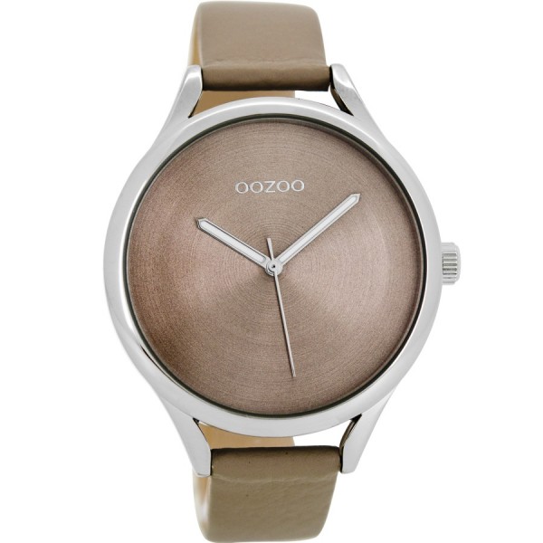 OOZOO Τimepieces C8633 Brown Leather Strap