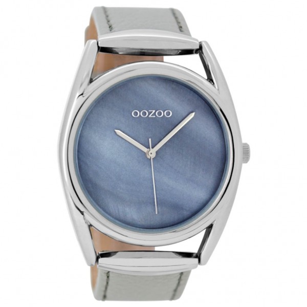 OOZOO Timepieces C9165 Grey Leather Strap