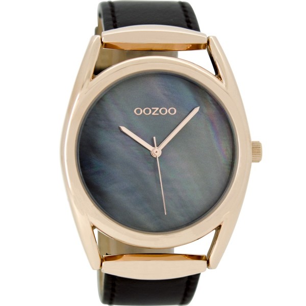 OOZOO Timepieces C9169 Black Leather Strap