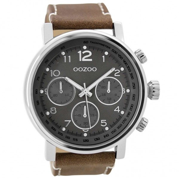 OOZOO Timepieces C9457 Brown Leather Strap