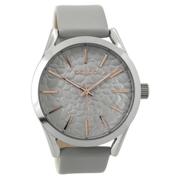 OOZOO Timepieces C9471 Grey Leather Strap