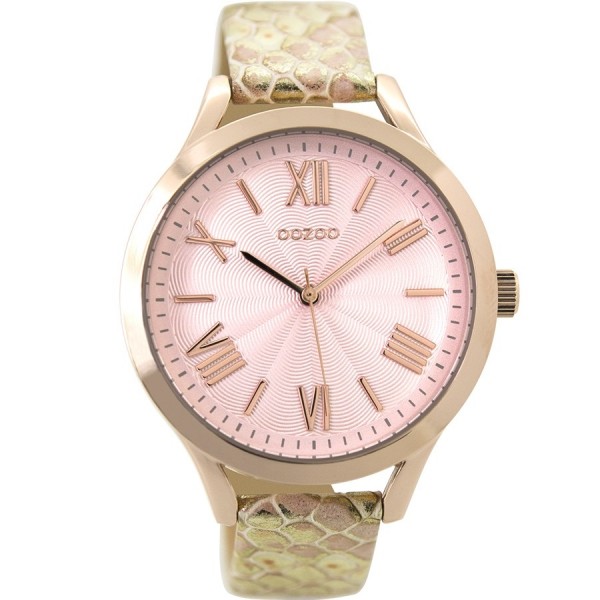 OOZOO Timepieces C9478 Gold Leather Strap