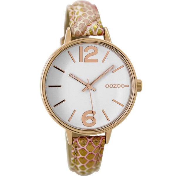 OOZOO Timepieces C9481 Gold Leather Strap