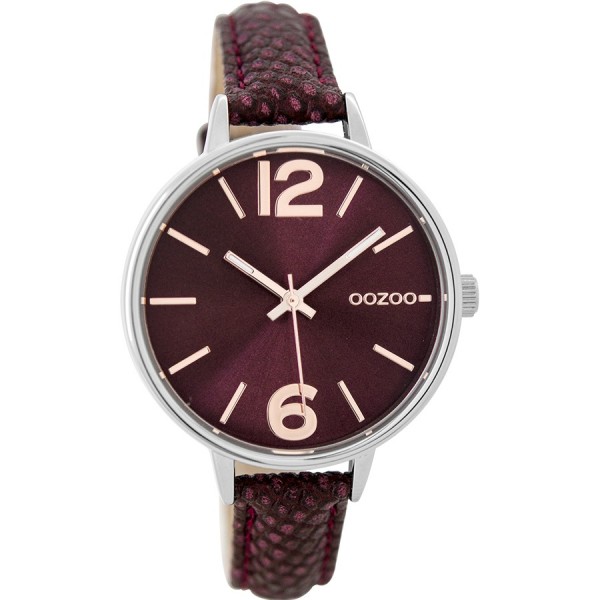 OOZOO Timepieces C9482 Bordeaux Leather Strap