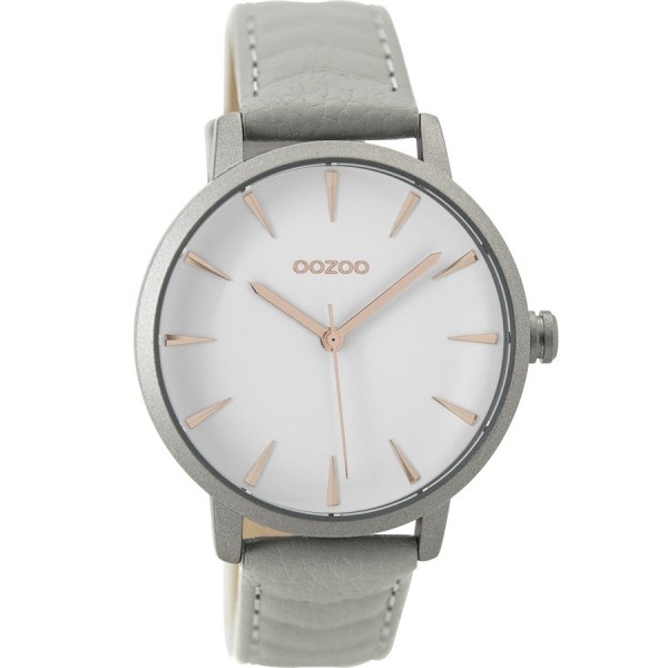 OOZOO Timepieces C9506 Grey Leather Strap