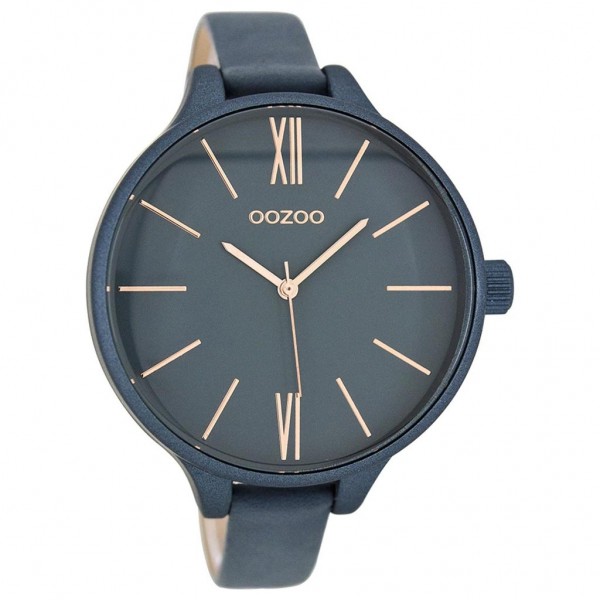 OOZOO Timepieces C9544 Blue Leather Strap