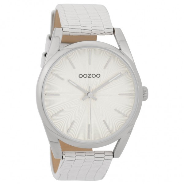 OOZOO Timepieces C9580 White Leather Strap