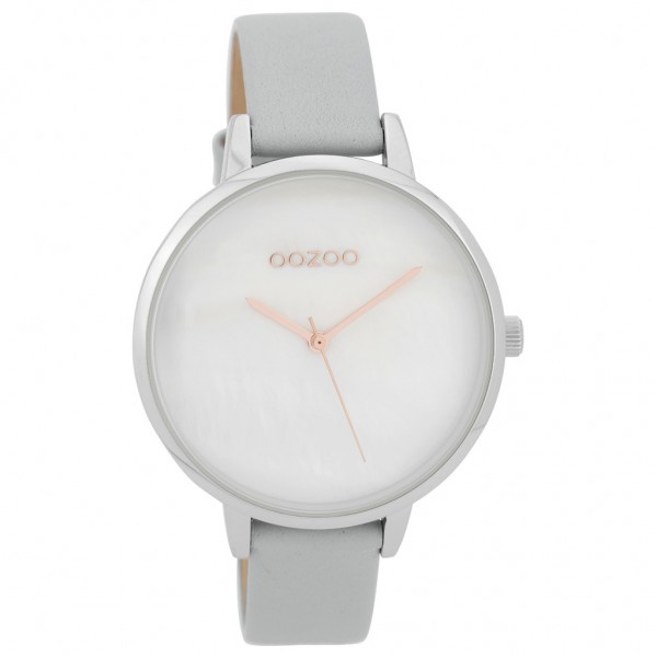 OOZOO Timepieces C9585 Grey Leather Strap
