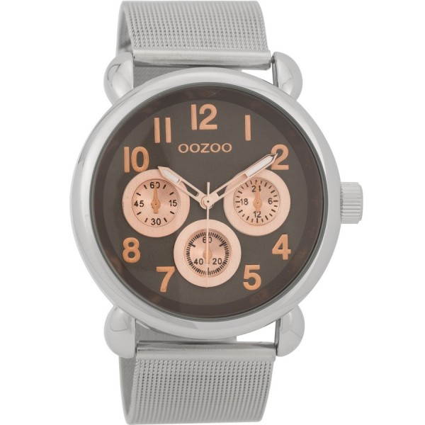 OOZOO Timepieces C9613 Silver Metallic Bracelet