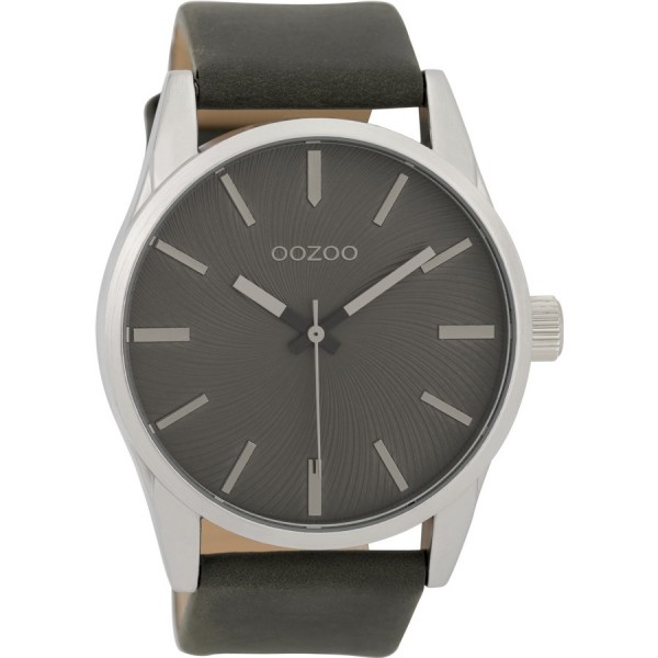 OOZOO Timepieces C9628 Grey Leather Strap