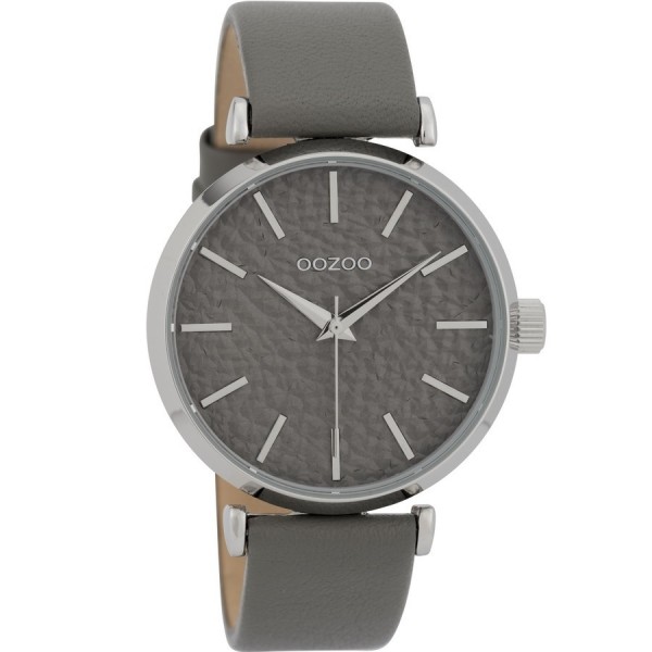 OOZOO Timepieces C9668 Grey Leather Strap