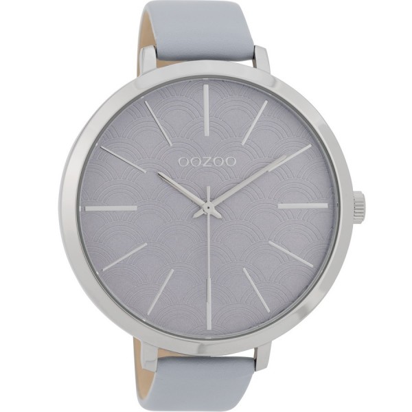 OOZOO Timepieces C9677 Grey Leather Strap
