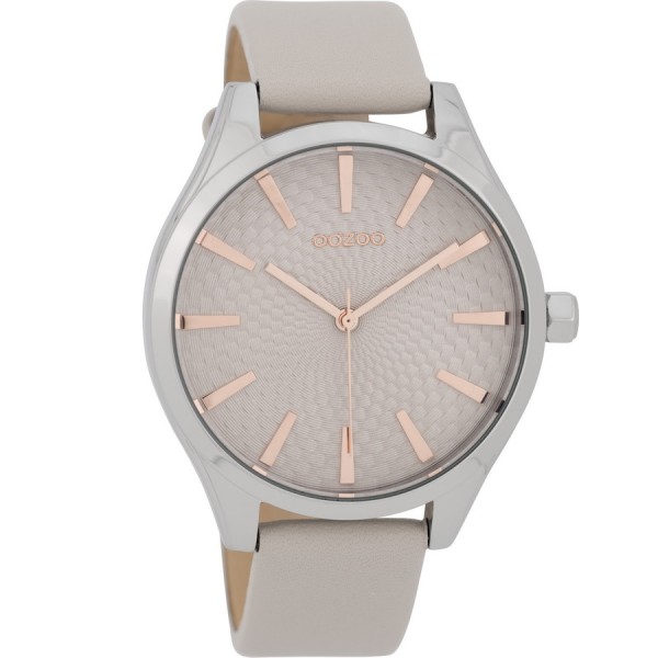 OOZOO Timepieces C9685 Beige Leather Strap