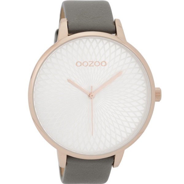 OOZOO Timepieces C9726 Grey Leather Strap