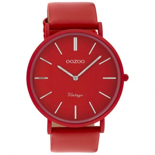 OOZOO  Vintage XL C9879 Red Leather Strap