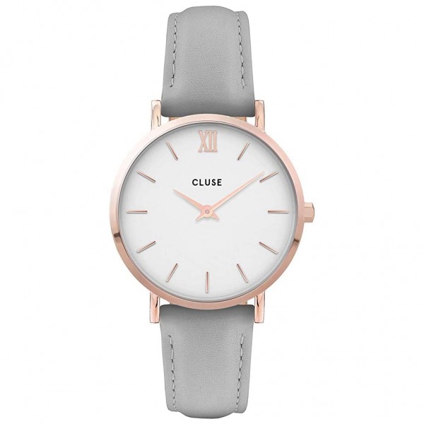 CLUSE Minuit CW0101203010 Grey Leather Strap
