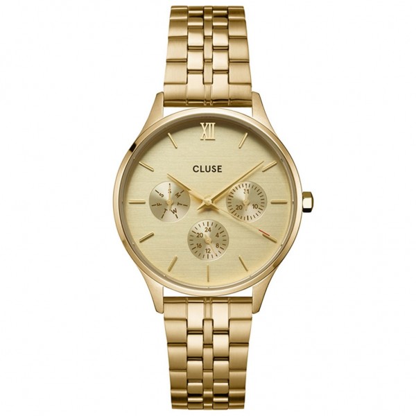 CLUSE Minuit CW10701 Multifunction Gold Stainless Steel Bracelet