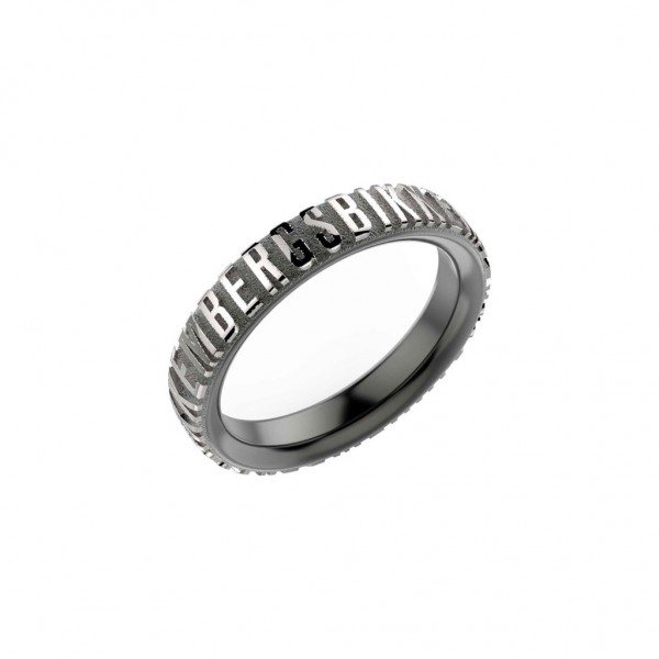 BIKKEMBERGS Ring | Diamonds Black Stainless Steel EMBR01BW
