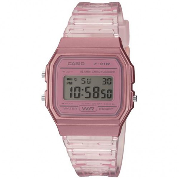 CASIO Collection F-91WS-4EF Pink Rubber Strap