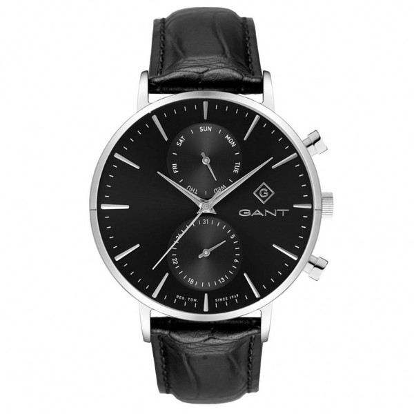 GANT Park Hill Day-Date II G121011 Black Leather Strap