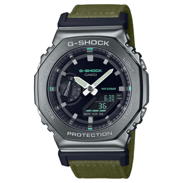 CASIO G-Shock GM-2100CB-3AER Green Fabric Strap