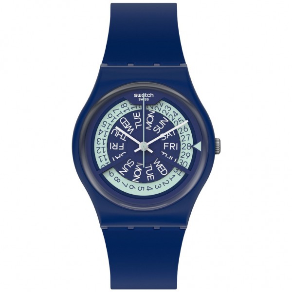 SWATCH N-Igma GN727 Navy Blue Silicone Strap