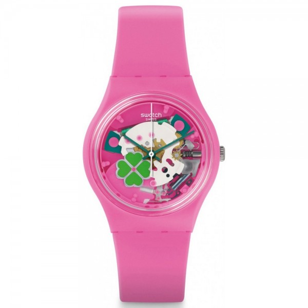 SWATCH Floralia Flowerfull GP147 Pink Silicone Strap