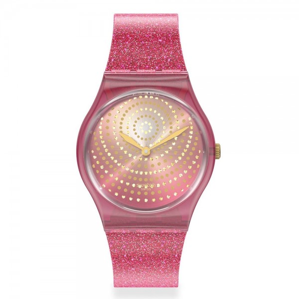 SWATCH Chrysanthemum GP169 Fuchsia Silicone Strap