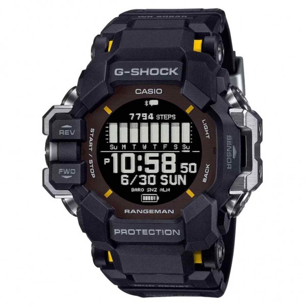 CASIO G-Shock Master Of G Rangeman GPR-H1000-1ER Solar Smartwatch Bioceramic Case-Black Biosourced Strap