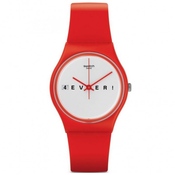 SWATCH 4Everfever GR404 Red Rubber Strap