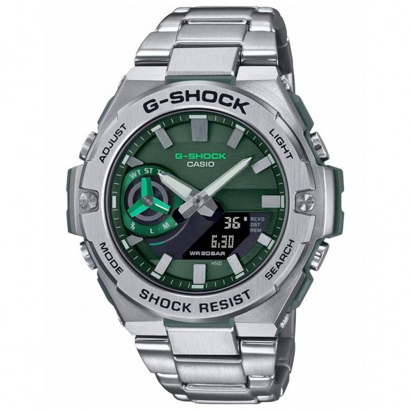 CASIO G-Shock Tough GST-B500AD-3AER Solar Chrono Smartwatch Silver Stainless Steel Bracelet