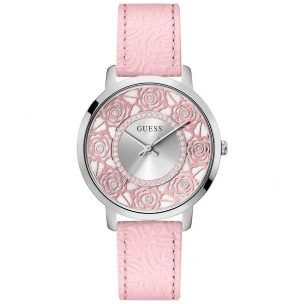 GUESS Dahlia GW0529L1 Crystals Pink Leather Strap