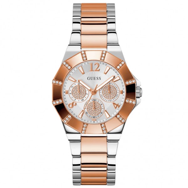 GUESS Sunray GW0616L3 Crystals Multifuction Two Tone Stainless Steel Bracelet
