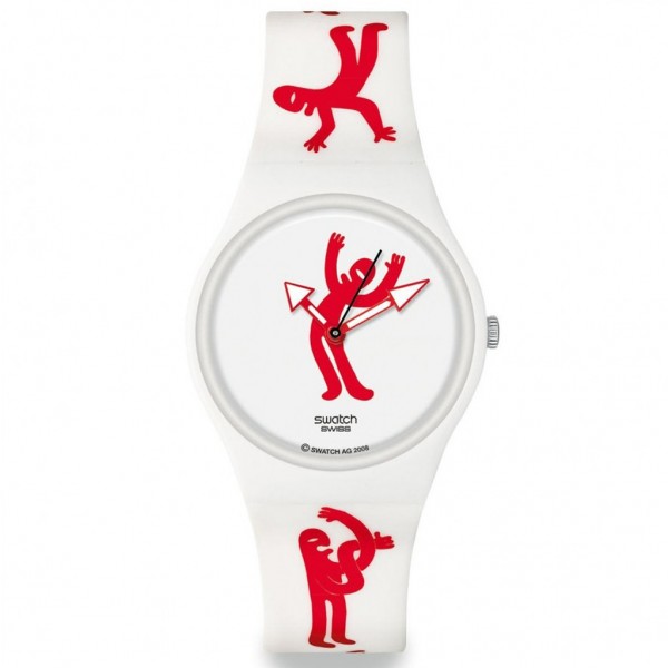 SWATCH Show Your Moves GW146 Design Printed Silicone Strap