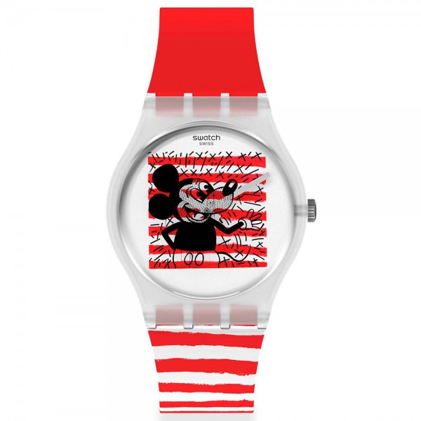 SWATCH Mouse Mariniere GZ352 Two Tone Silicone Strap