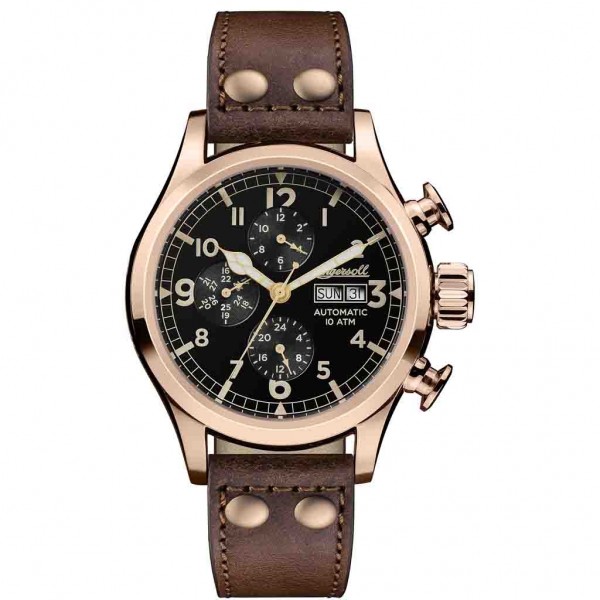 INGERSOLL The Armstrong Automatic I02201 Brown Leather Strap