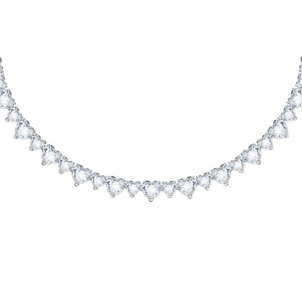 CHIARA FERRAGNI Necklace Diamond Heart Crystals | Silver Metal J19AUV01