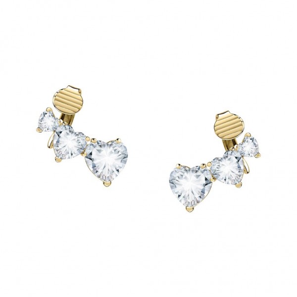 CHIARA FERRAGNI Earring Diamond Heart Crystals | Gold Metal J19AUV26