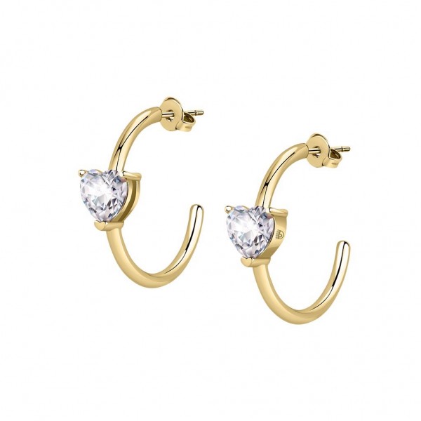 CHIARA FERRAGNI Earring Diamond Heart Crystals | Gold Metal J19AUV30