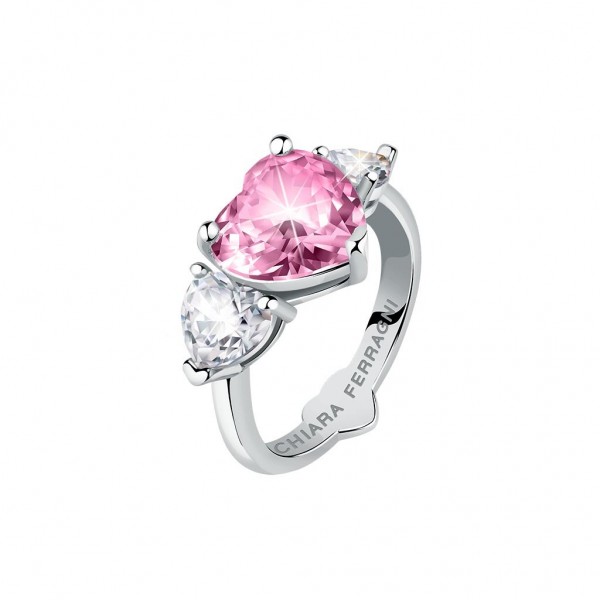 CHIARA FERRAGNI Ring Diamond Heart Crystals | Silver Metal J19AUV33012