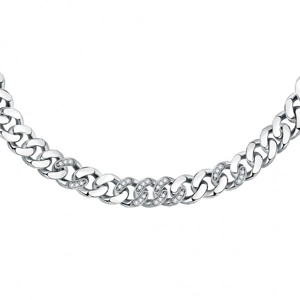 CHIARA FERRAGNI Necklace Chain Crystals | Silver Metal J19AUW17