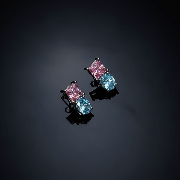 CHIARA FERRAGNI Earring Princess Rainbow Crystals | Silver Metal J19AVS04