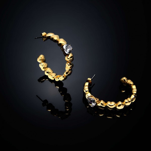 CHIARA FERRAGNI Earing Cuoricino Crystals | Gold Metal J19AVT03